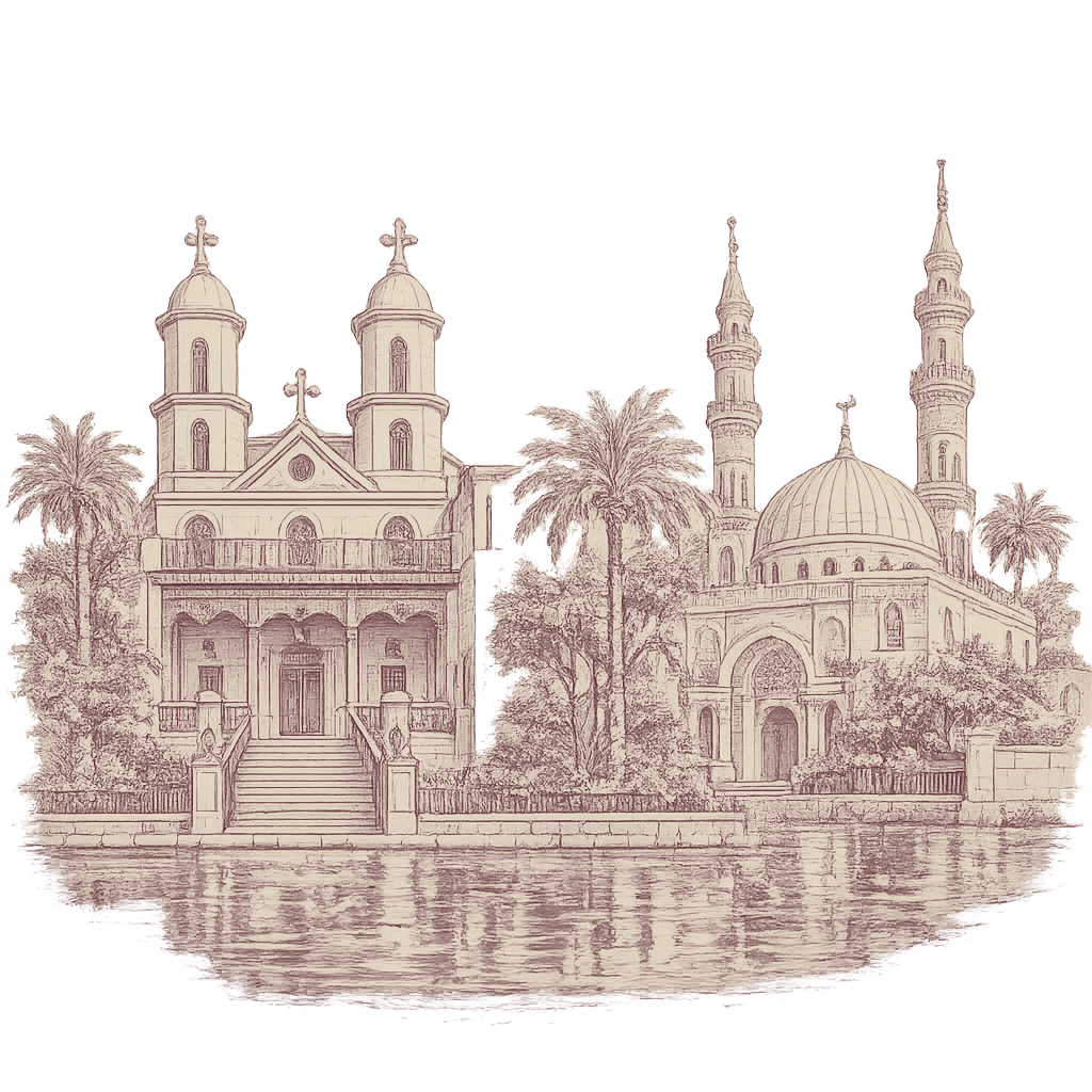 Illustration of Coptic and Islamic Cairo