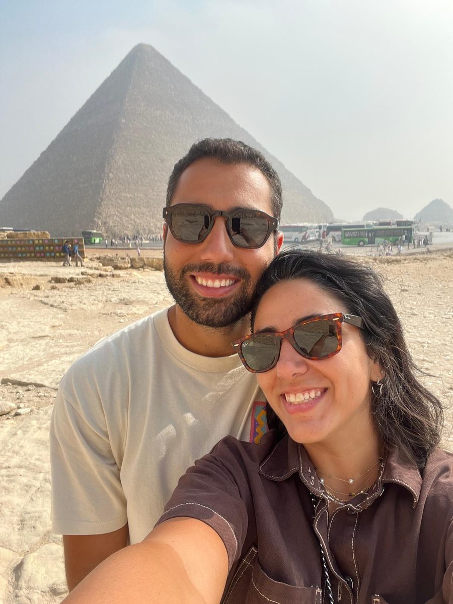 Raouf and Lea at the Pyramids of Giza